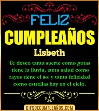 GIF Frases de Cumpleaños Lisbeth