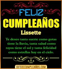 GIF Frases de Cumpleaños Lissette