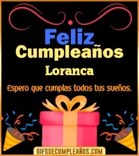GIF Mensaje de cumpleaños Loranca