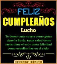 GIF Frases de Cumpleaños Lucho
