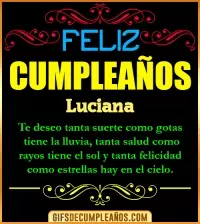 GIF Frases de Cumpleaños Luciana