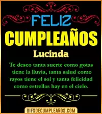 GIF Frases de Cumpleaños Lucinda