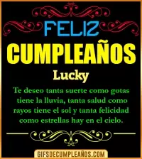 GIF Frases de Cumpleaños Lucky