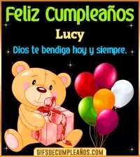 GIF Feliz Cumpleaños Dios te bendiga Lucy