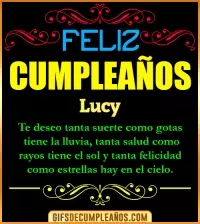 GIF Frases de Cumpleaños Lucy