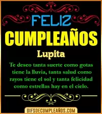 GIF Frases de Cumpleaños Lupita