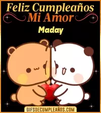 GIF Feliz Cumpleaños mi Amor Maday