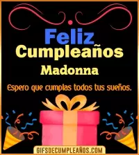 GIF Mensaje de cumpleaños Madonna
