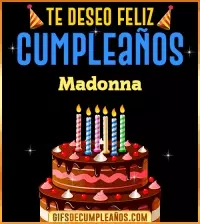GIF Te deseo Feliz Cumpleaños Madonna