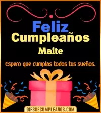 GIF Mensaje de cumpleaños Maite