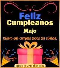 GIF Mensaje de cumpleaños Majo