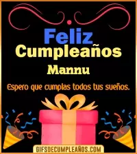 GIF Mensaje de cumpleaños Mannu