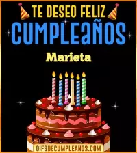 GIF Te deseo Feliz Cumpleaños Marieta