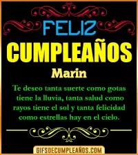 GIF Frases de Cumpleaños Marin