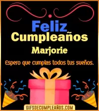 GIF Mensaje de cumpleaños Marjorie