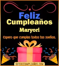 GIF Mensaje de cumpleaños Maryori
