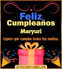 GIF Mensaje de cumpleaños Maryuri