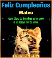 GIF Feliz Cumpleaños te guíe en tu vida Mateo