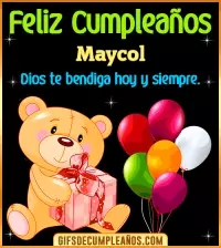 GIF Feliz Cumpleaños Dios te bendiga Maycol