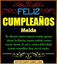GIF Frases de Cumpleaños Melda