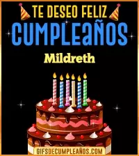GIF Te deseo Feliz Cumpleaños Mildreth