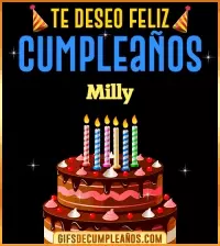 GIF Te deseo Feliz Cumpleaños Milly