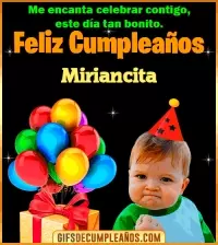 GIF Meme de Niño Feliz Cumpleaños Miriancita