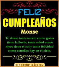 GIF Frases de Cumpleaños Monse