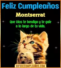 GIF Feliz Cumpleaños te guíe en tu vida Montserrat
