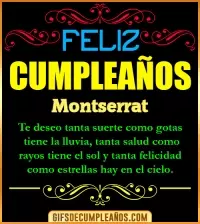 GIF Frases de Cumpleaños Montserrat