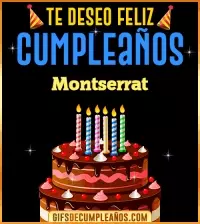 GIF Te deseo Feliz Cumpleaños Montserrat
