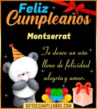 GIF Te deseo un feliz cumpleaños Montserrat