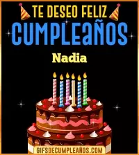 GIF Te deseo Feliz Cumpleaños Nadia