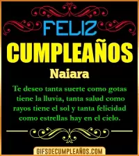 GIF Frases de Cumpleaños Naiara