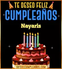 GIF Te deseo Feliz Cumpleaños Nayaris