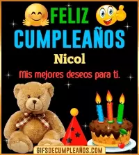 GIF Gif de cumpleaños Nicol