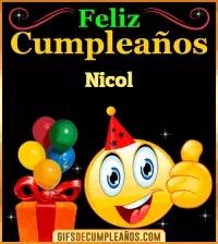 GIF Gif de Feliz Cumpleaños Nicol