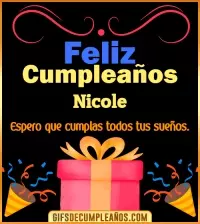 GIF Mensaje de cumpleaños Nicole