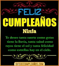 GIF Frases de Cumpleaños Ninfa
