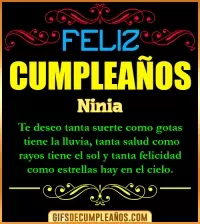 GIF Frases de Cumpleaños Ninia