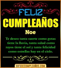 GIF Frases de Cumpleaños Noe