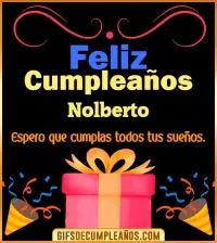 GIF Mensaje de cumpleaños Nolberto