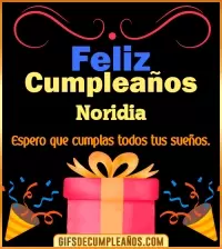 GIF Mensaje de cumpleaños Noridia