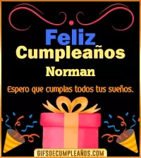 GIF Mensaje de cumpleaños Norman