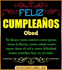 GIF Frases de Cumpleaños Obed
