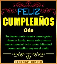 GIF Frases de Cumpleaños Ode