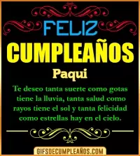 GIF Frases de Cumpleaños Paqui