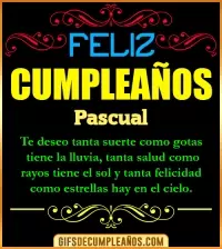 GIF Frases de Cumpleaños Pascual