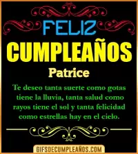 GIF Frases de Cumpleaños Patrice