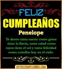 GIF Frases de Cumpleaños Penelope